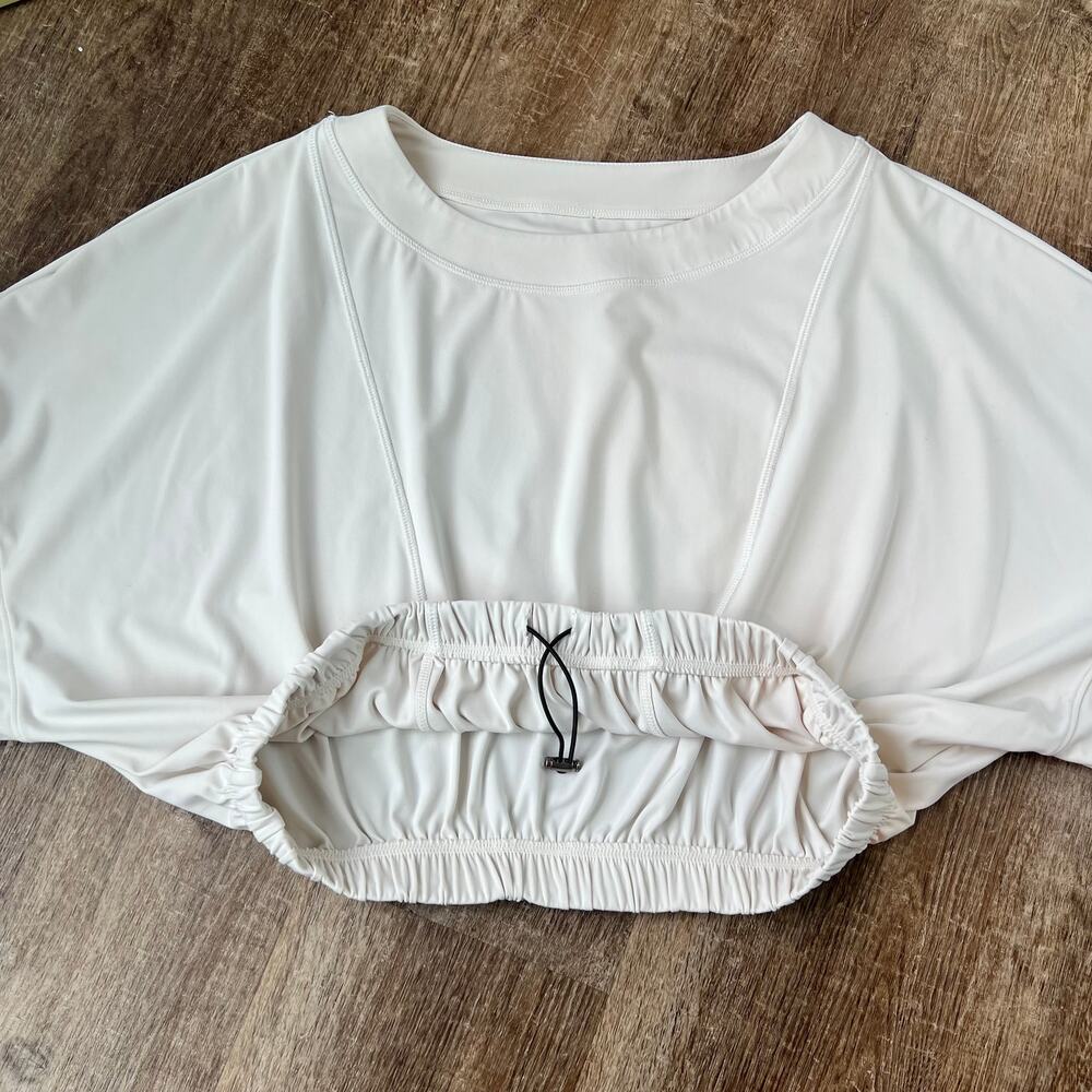 Balance Athletica Off White Cropped Drawstring Pullover Top - Picture 4 of 7